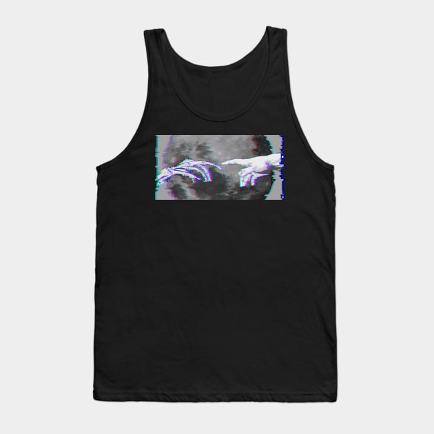 Hand Of Halloween Creation - Vaporwave Glitch Style Tank Top by HappyGiftArt